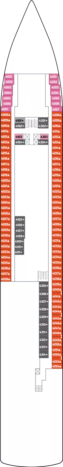 Plan du pont: Biscayne Deck 4