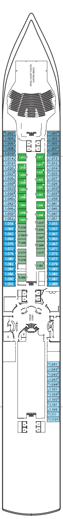 Plan du pont: Deck 1